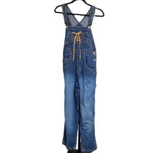 Carolina Blues 90s jean overall bibs size small